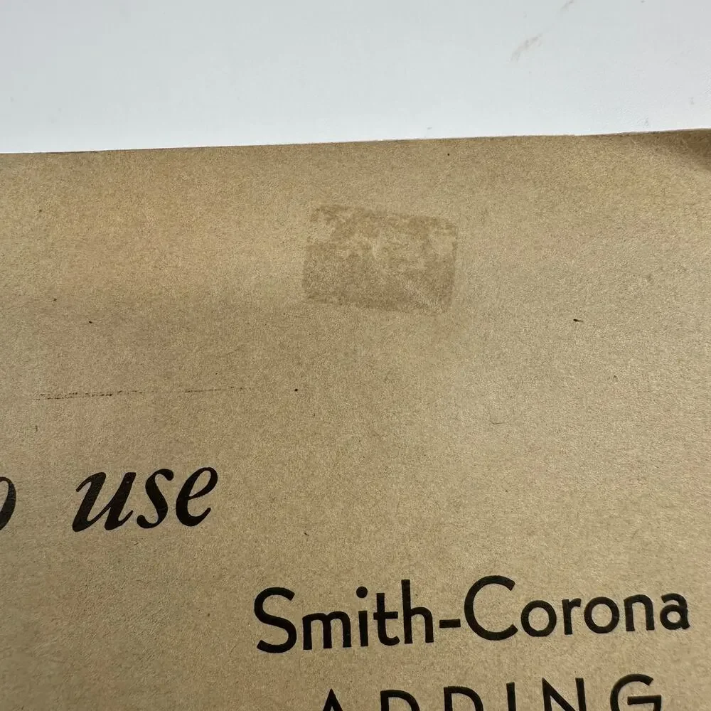 1950 Smith Corona Adding Machine Manual How to Use Vintage Calculator Guide